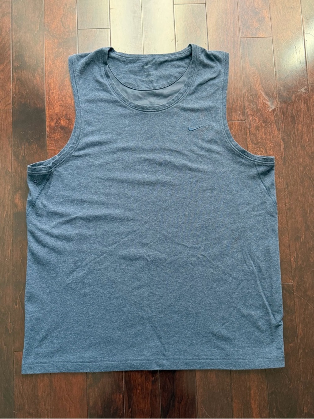 Nike Men’s Training Dri-fit Tank Top Size L Embroidered Blue Workouts Gym